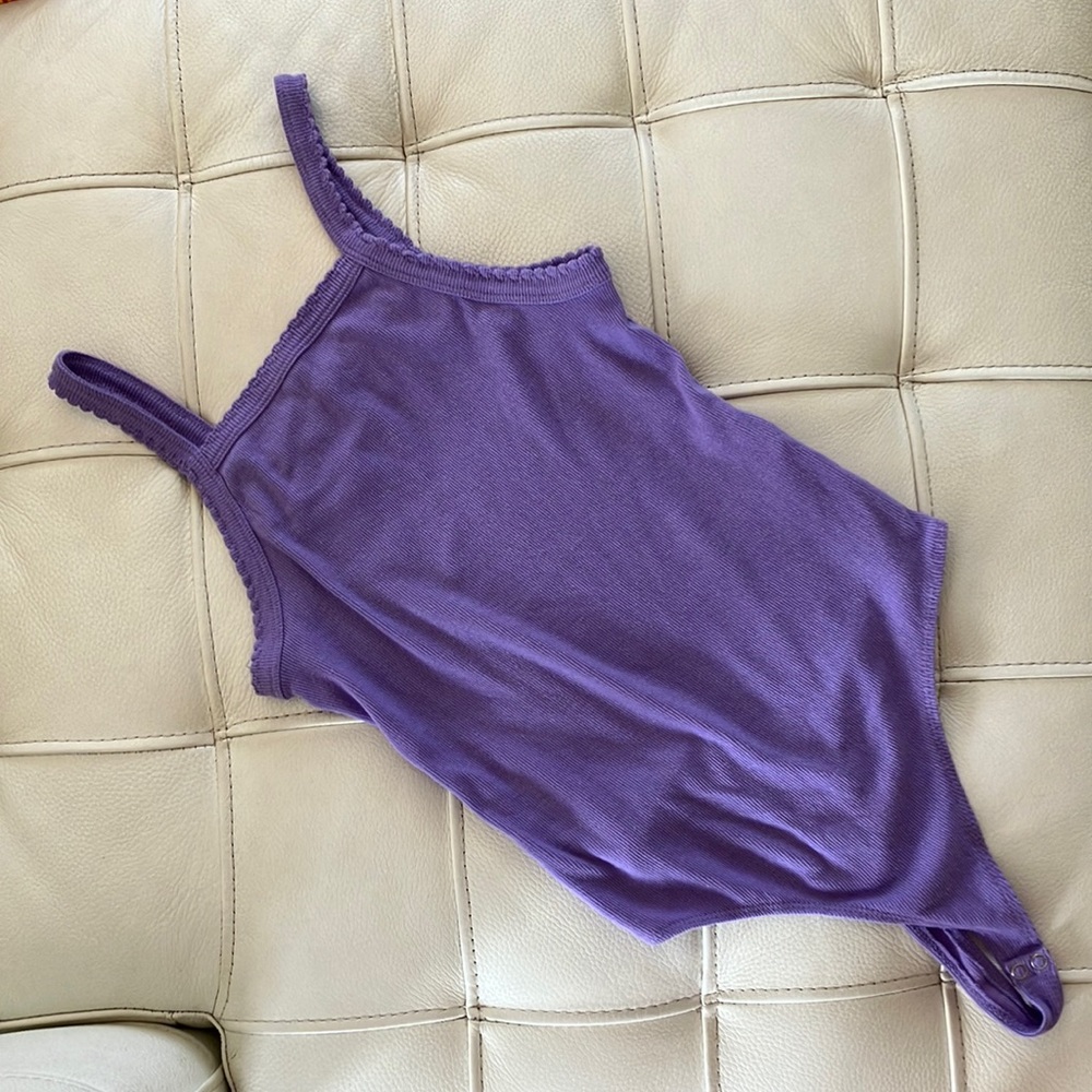 Purple bodysuit ribbed cotton. XS. BP brand